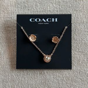 Coach earring and necklace set